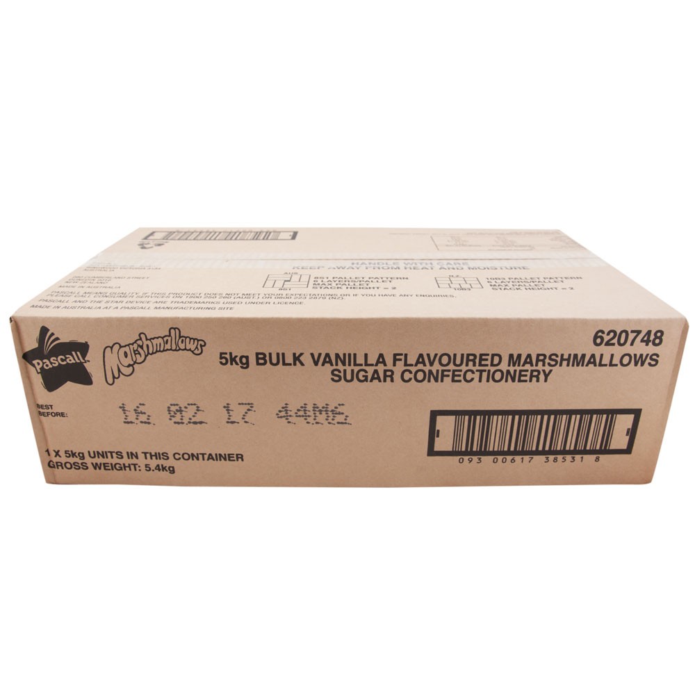 Bulk Pascall White Vanilla Marshmallows 5kg Candy Bar Sydney